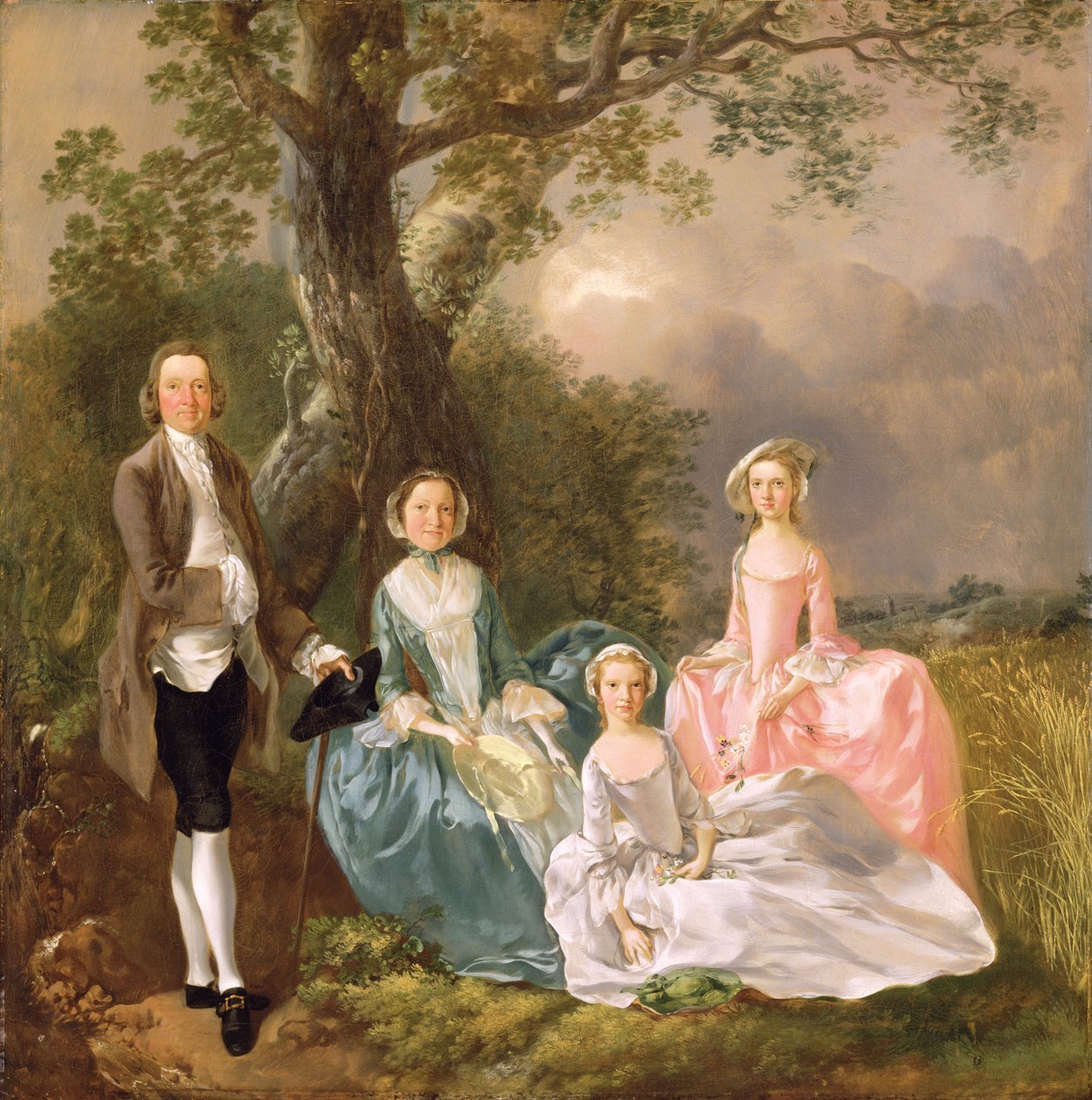 El Sr. y la Sra. John Gravenor y sus Hijas, Elizabeth y Ann de Thomas Gainsborough