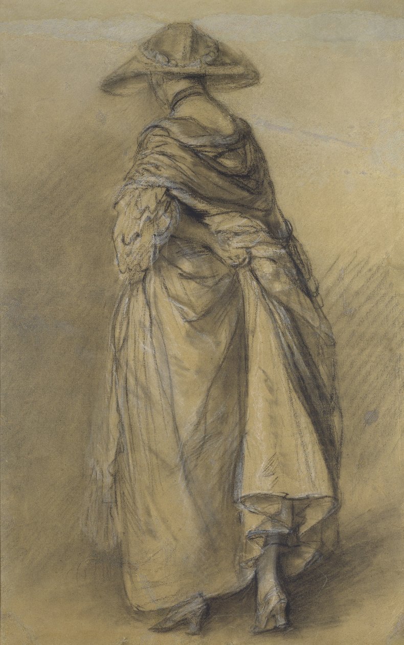 Estudio de una mujer vista desde atrás de Thomas Gainsborough