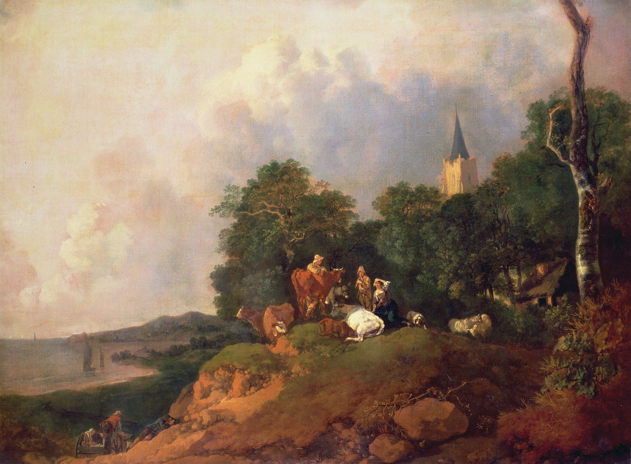 Vista cerca de la Costa, c.1750-55 de Thomas Gainsborough