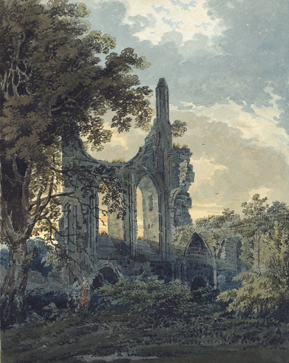 Abadía de Byland, Yorkshire, c.1793 de Thomas Girtin