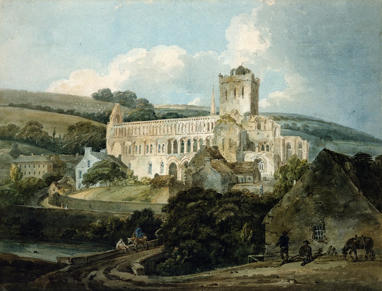 Abadía de Jedburgh desde el sureste de Thomas Girtin