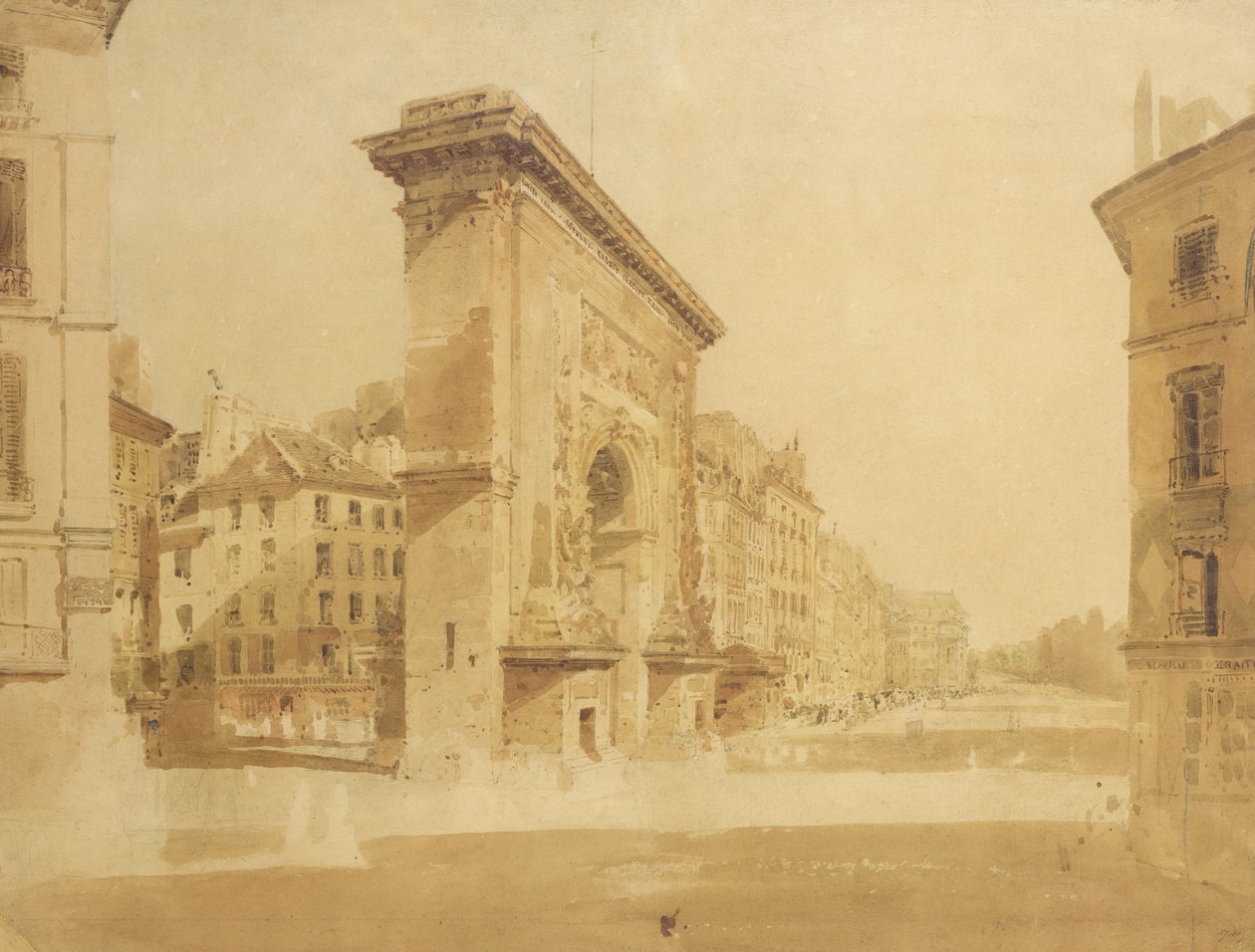 Porte St Denis, París de Thomas Girtin