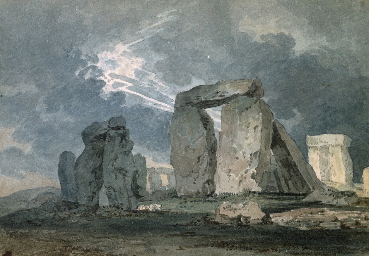 Stonehenge durante una tormenta, c.1794 de Thomas Girtin