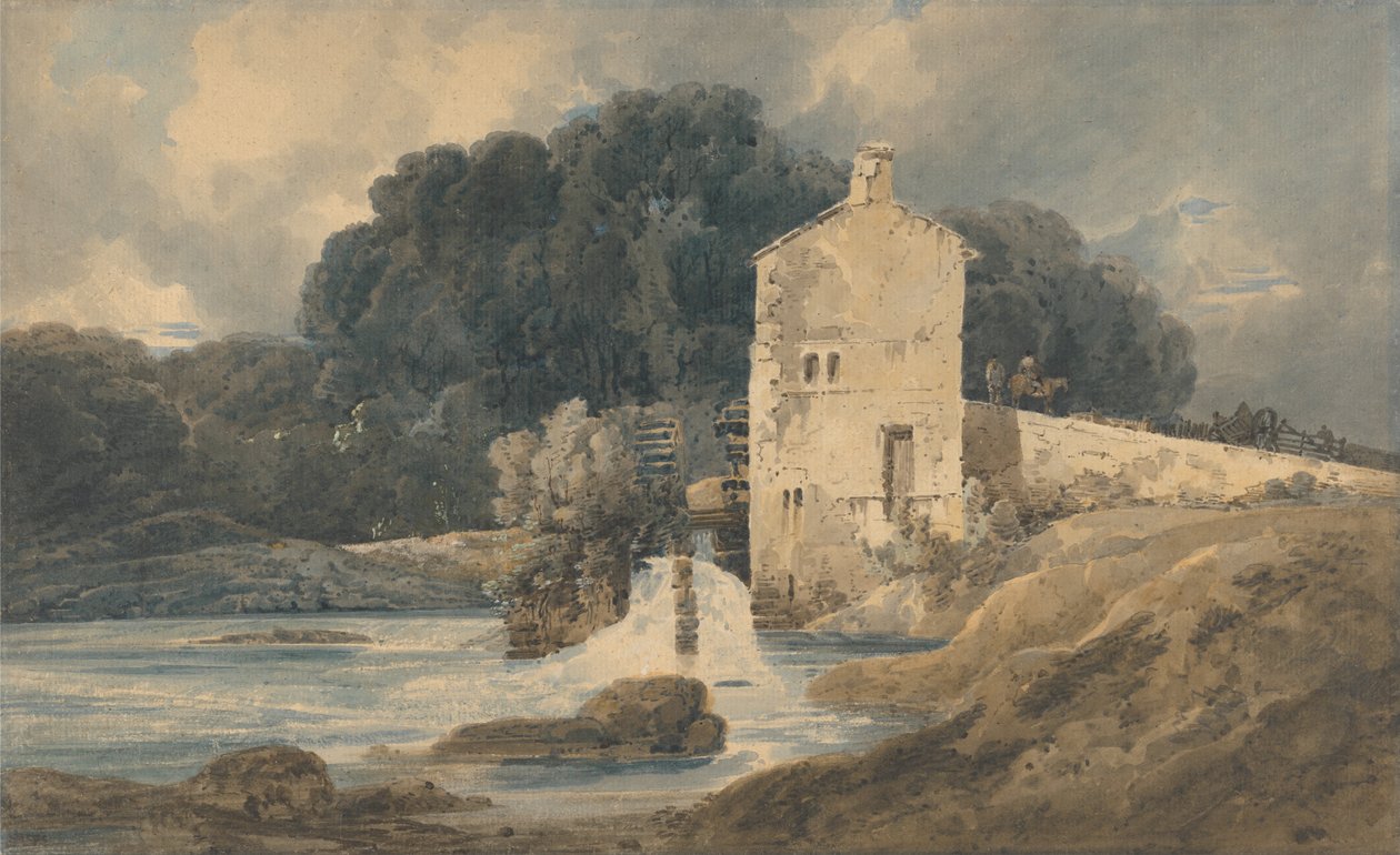 El molino de la abadía, Knaresborough de Thomas Girtin