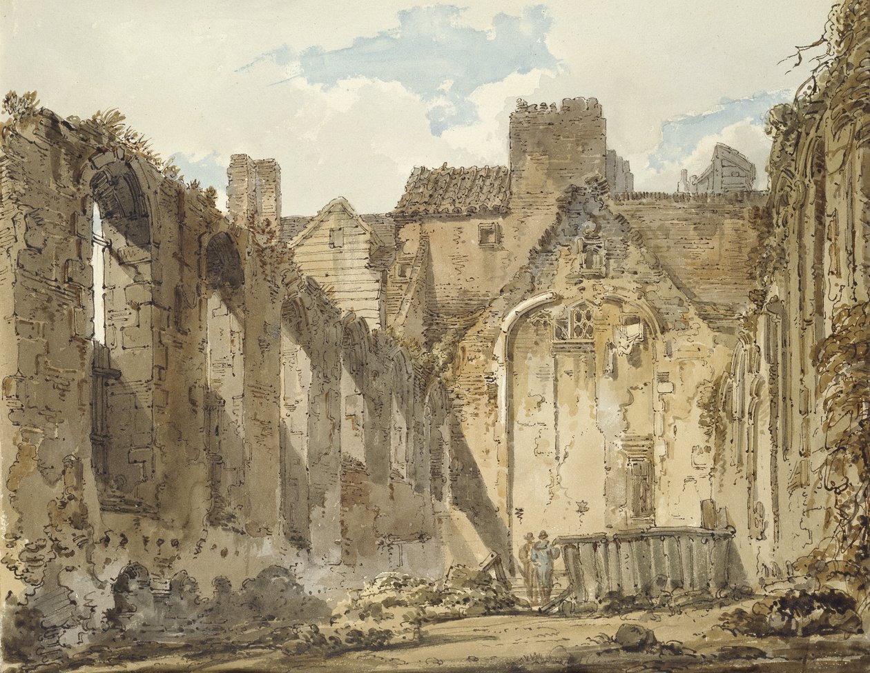 Las ruinas de la capilla en el Palacio Savoy, Londres, c.1795-96 de Thomas Girtin