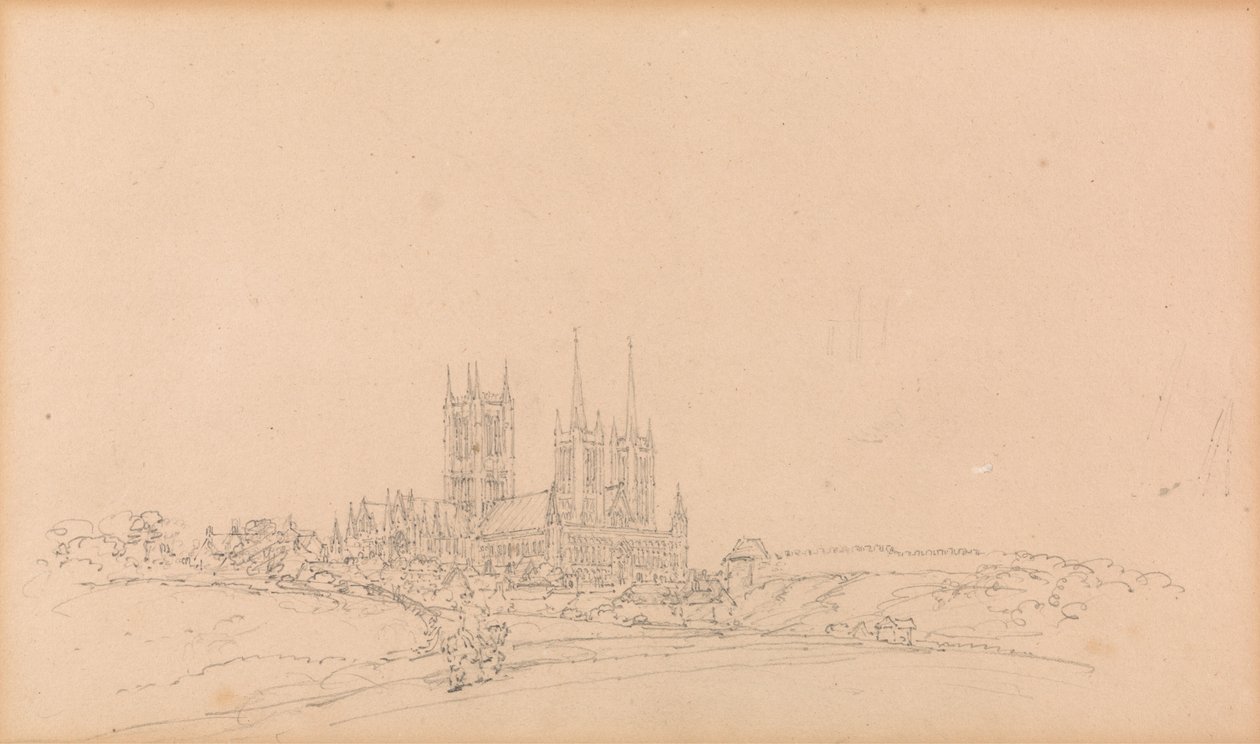 Vista de la catedral de Lincoln de Thomas Girtin