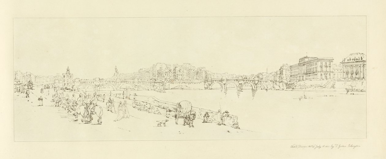 Vista del Pont Neuf, c.1802 de Thomas Girtin