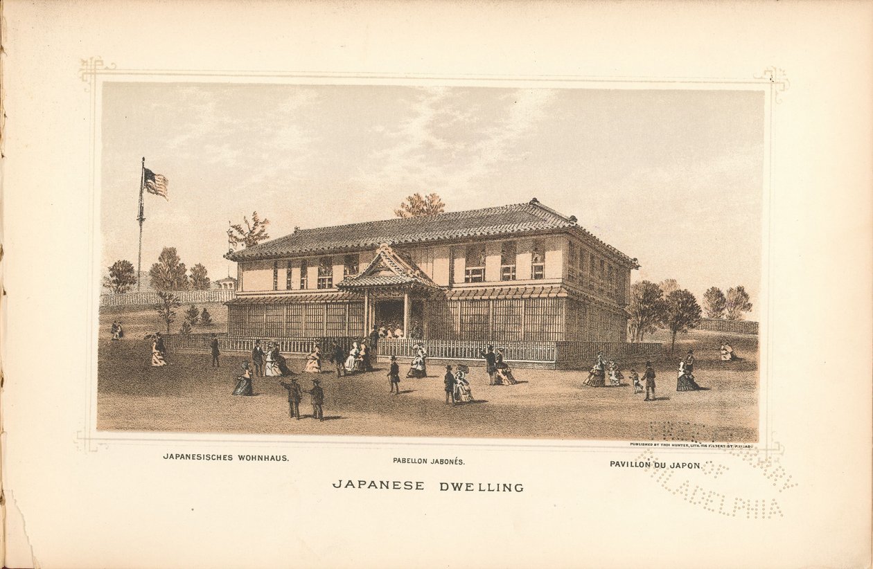 Vivienda Japonesa, de "Centennial Portfolio" por Thompson Westcott, 1876 de Thomas Hunter
