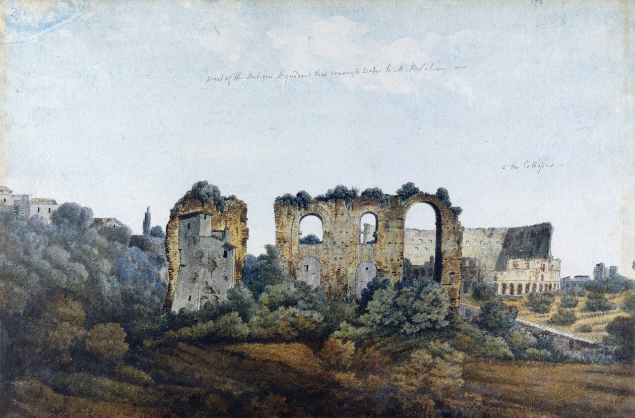 El acueducto de Claudio y el Coliseo, 1778 de Thomas Jones