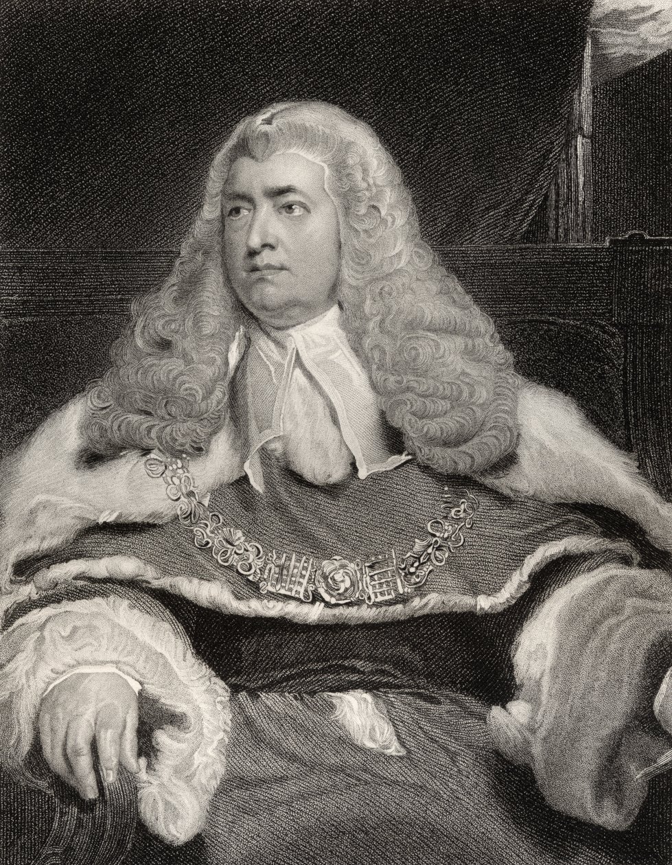 Edward Law, 1er Barón Ellenborough, grabado por G. Parker, de 