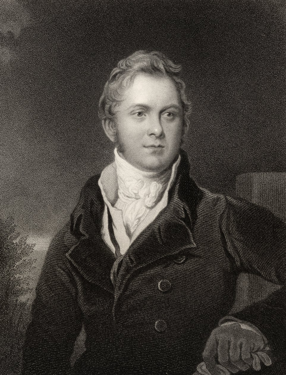 Frederick John Robinson, primer conde de Ripon, grabado por J. Jenkins, de 