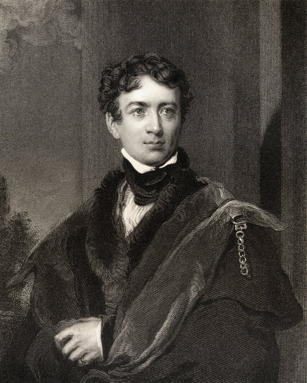 John George Lambton, primer conde de Durham, grabado por John Cochran, de 