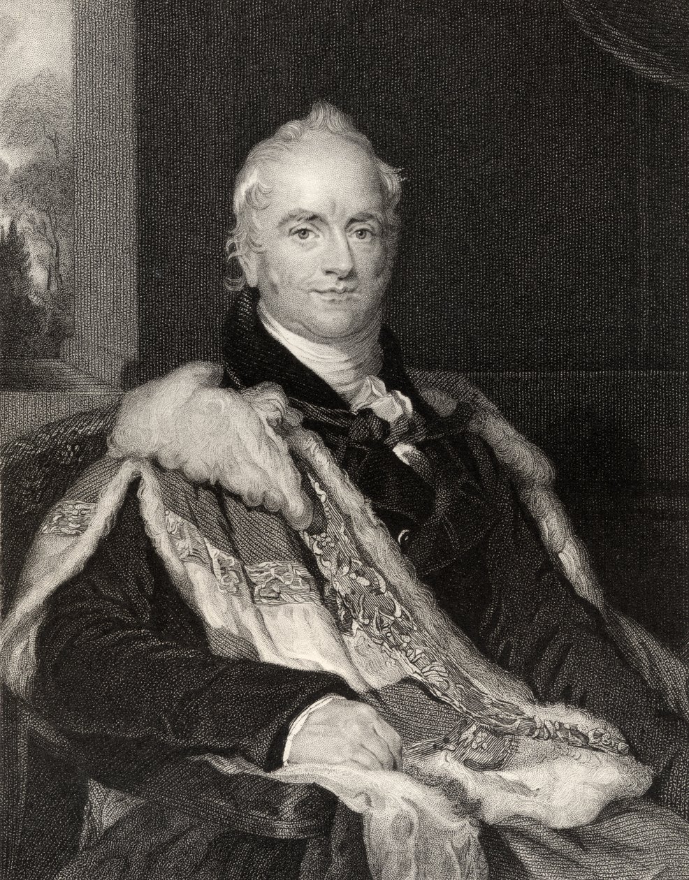 Nicholas Vansittart, grabado por T.A. Dean de 
