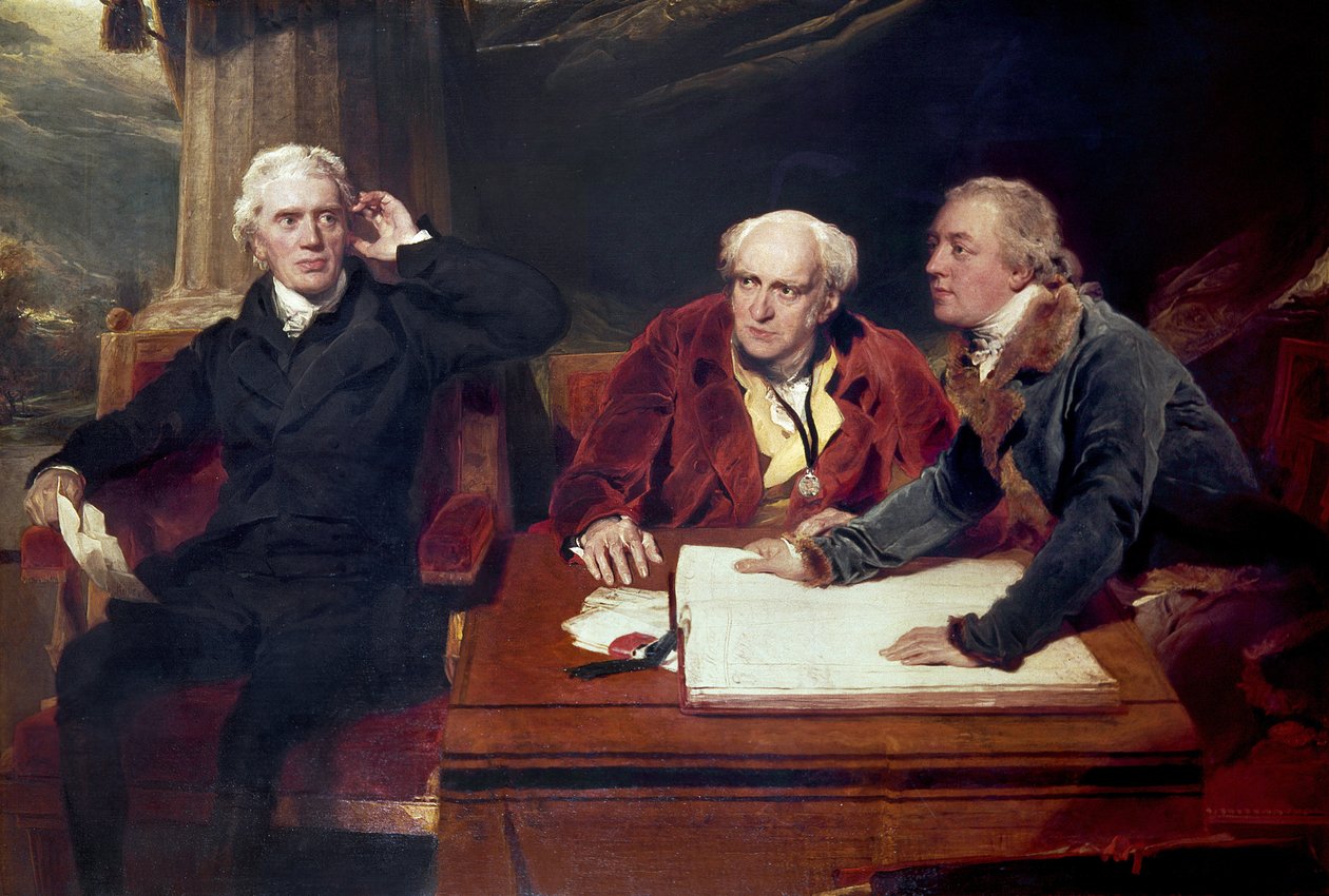 Sir Francis Baring, banquero y director de la Compañía de las Indias Orientales, con sus asociados de Thomas Lawrence