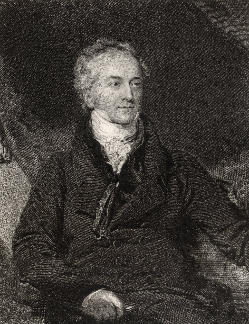 Thomas Young, grabado por G. Adcock, de 