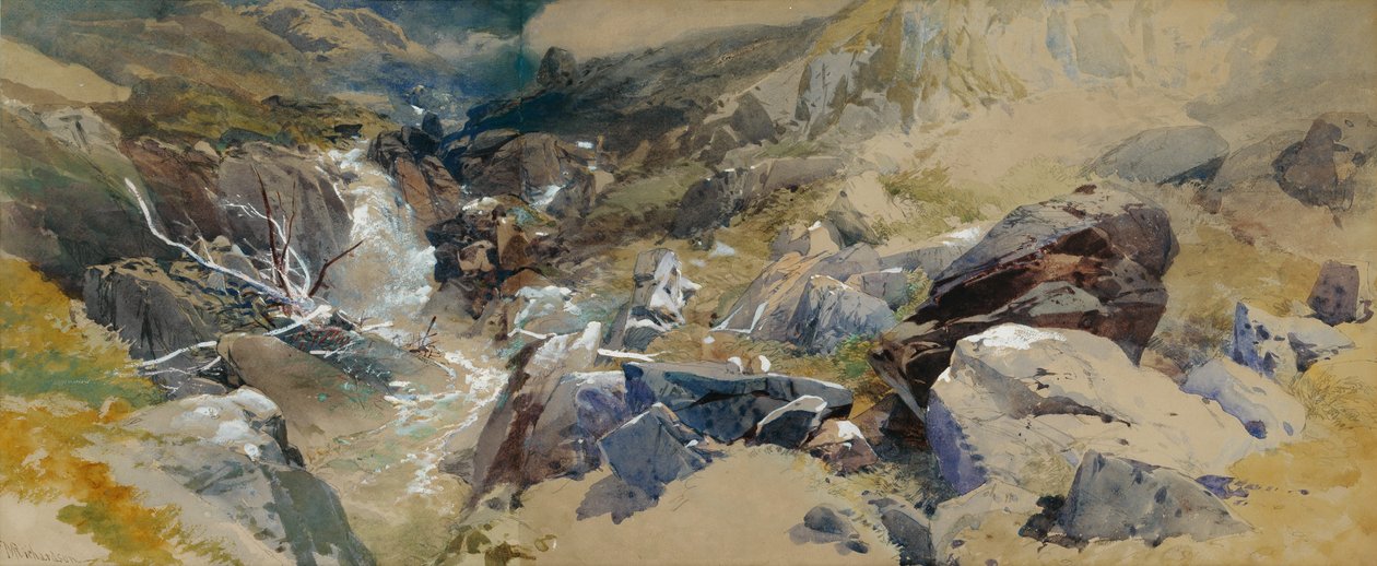 Un Arroyo Rocoso en Escocia de Thomas Miles II Richardson