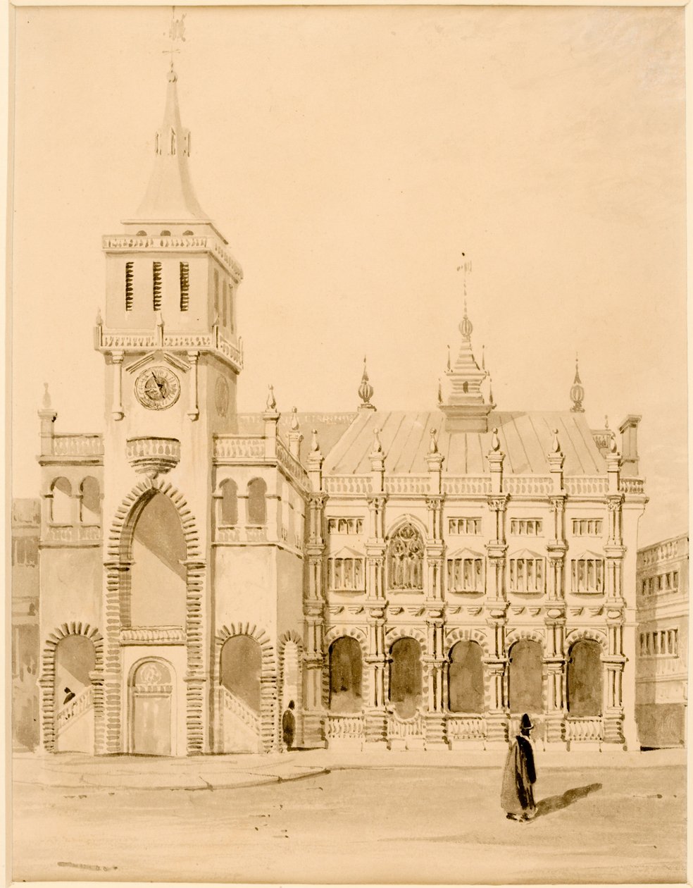 Exterior del Guildhall Original de Thomas Miles Richardson