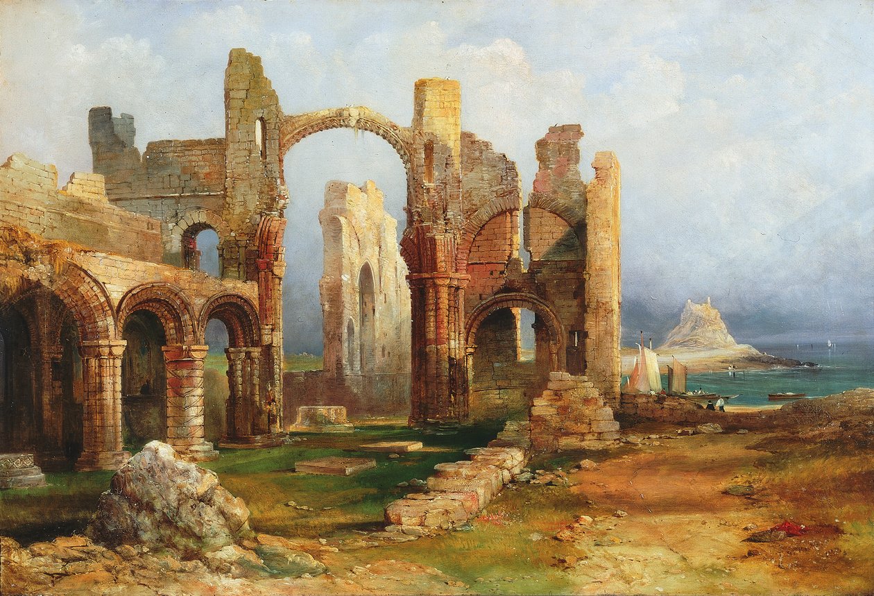 Priorato de Lindisfarne, c.1837 de Thomas Miles Richardson