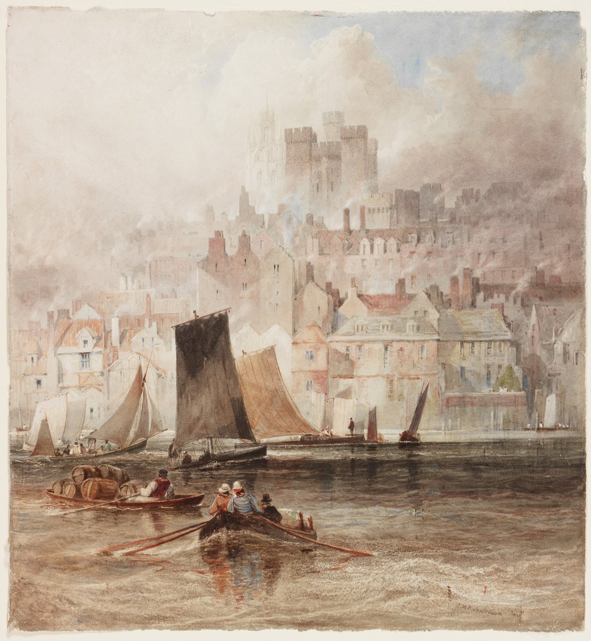 Newcastle desde el Tyne de Thomas Miles Richardson