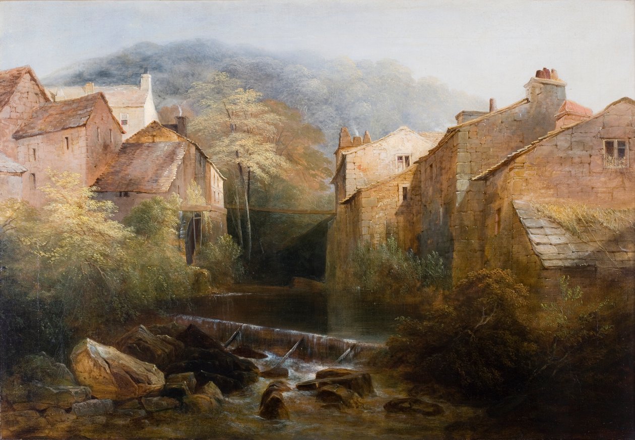 El viejo molino, Ambleside, Cumbria, c.1822 de Thomas Miles Richardson