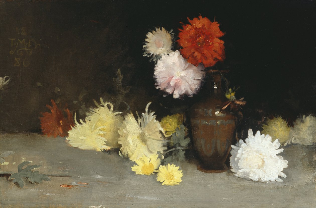Flores en un jarrón, 1886 de Thomas Millie Dow