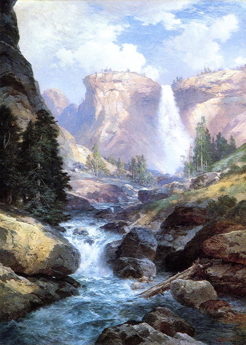 Bajo la pared roja Gran Cañón de Arizona de Thomas Moran