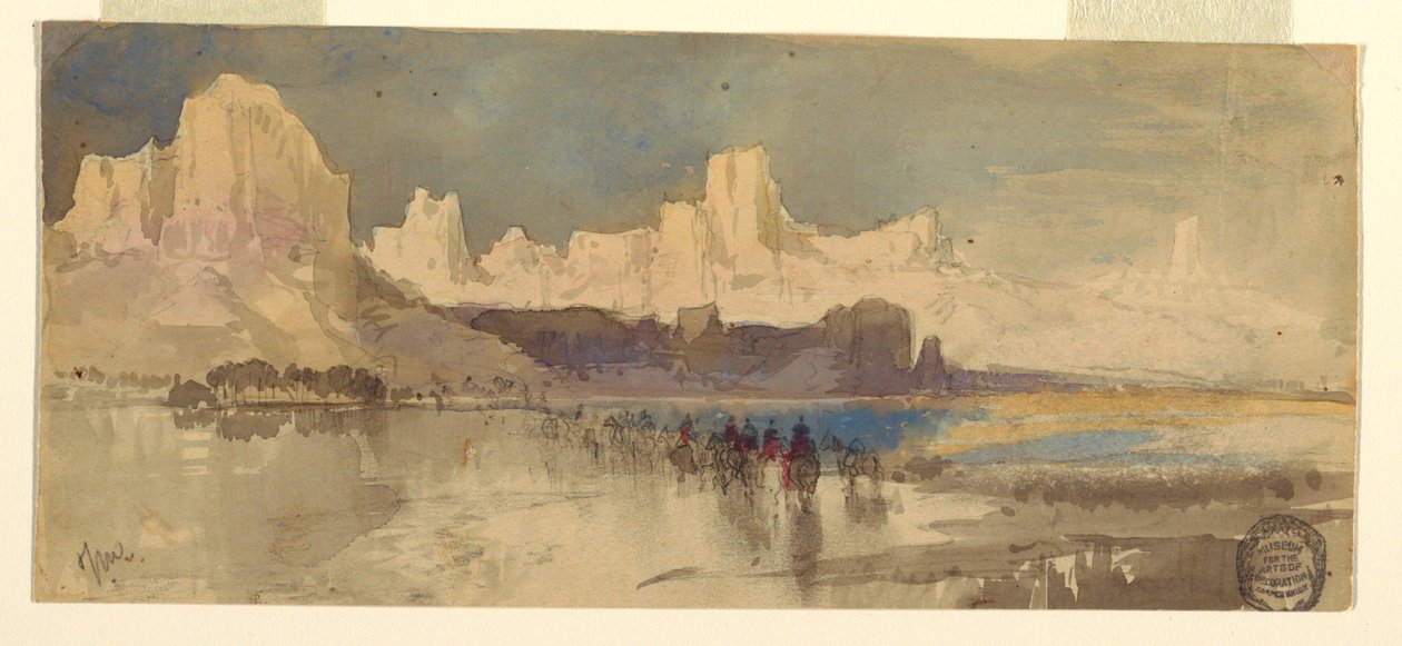 Dibujo, Cañón del Río Virgen, Sur de Utah, 1873 de Thomas Moran