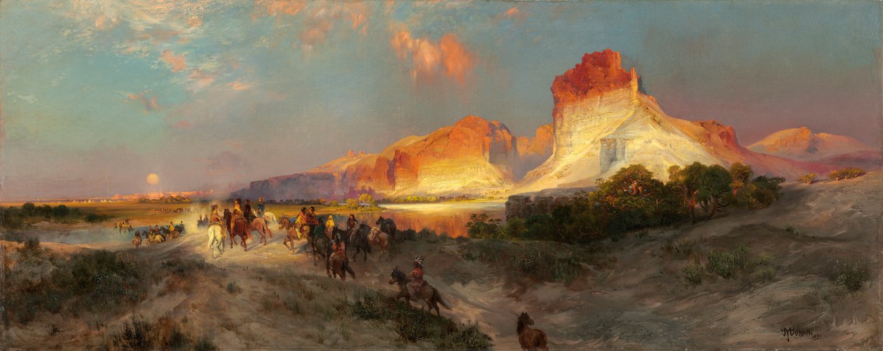 Acantilados del río Green, Wyoming, 1881 de Thomas Moran
