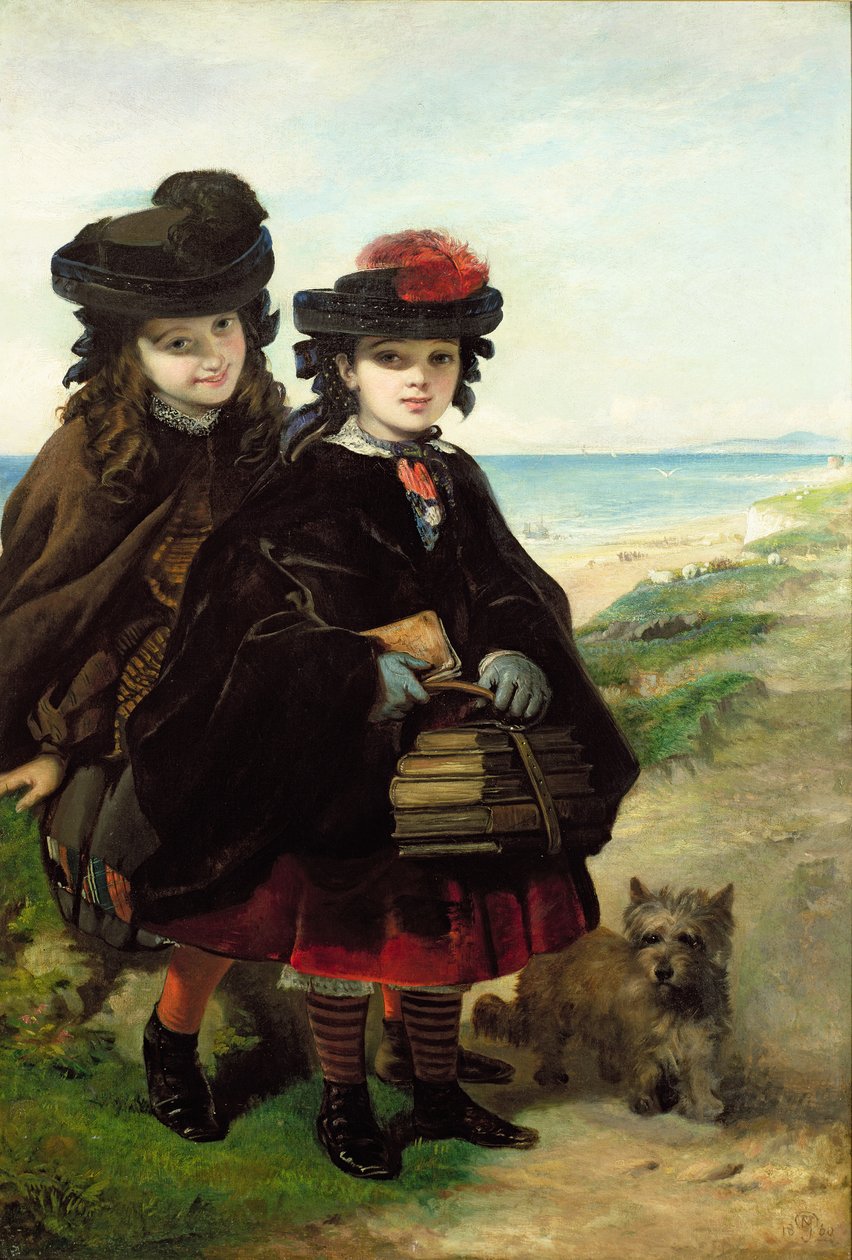 Camino a la escuela, 1860 de Thomas Musgrave Joy