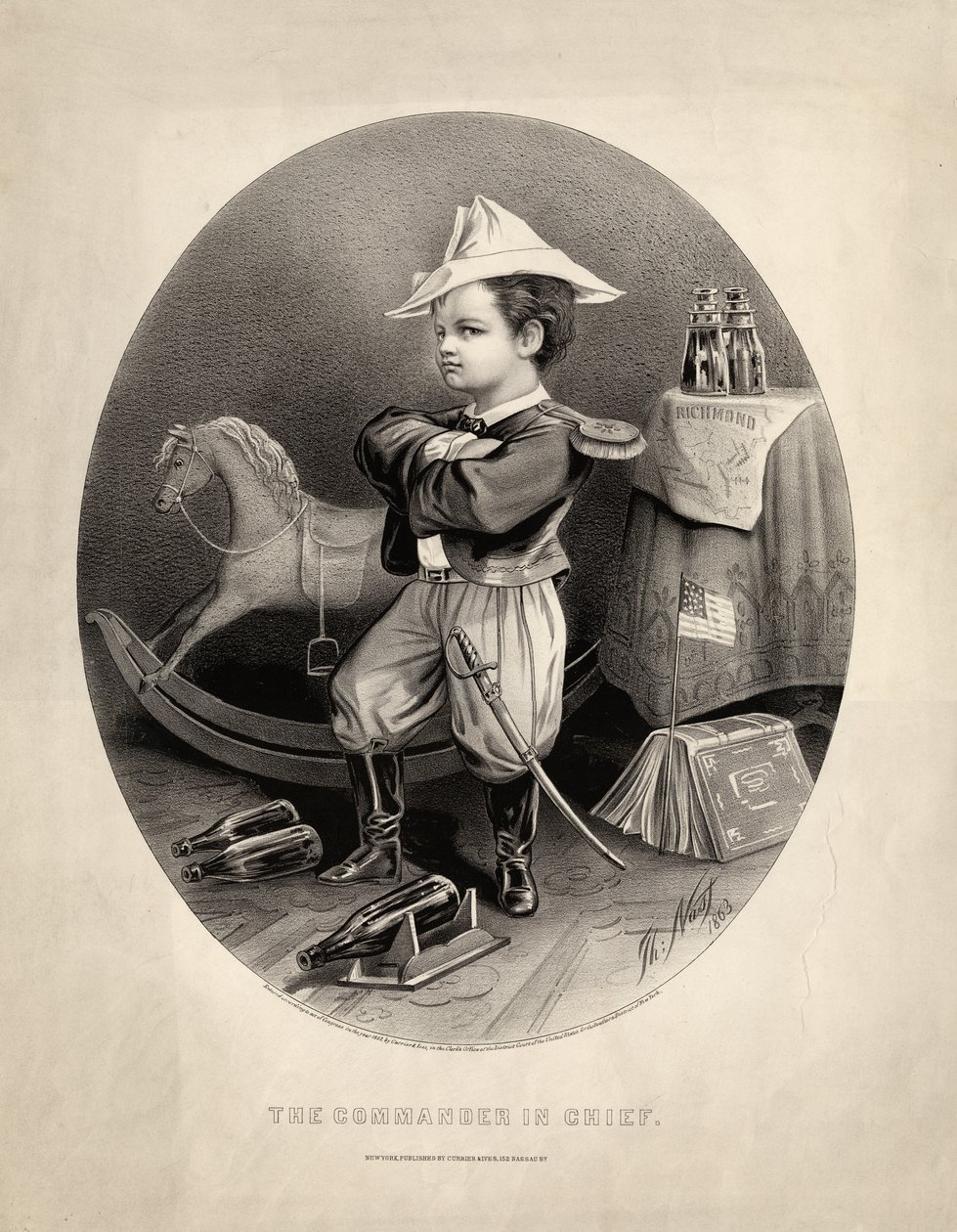 Comandante en Jefe, publicado por Currier y Ives, 1863 de Thomas Nast