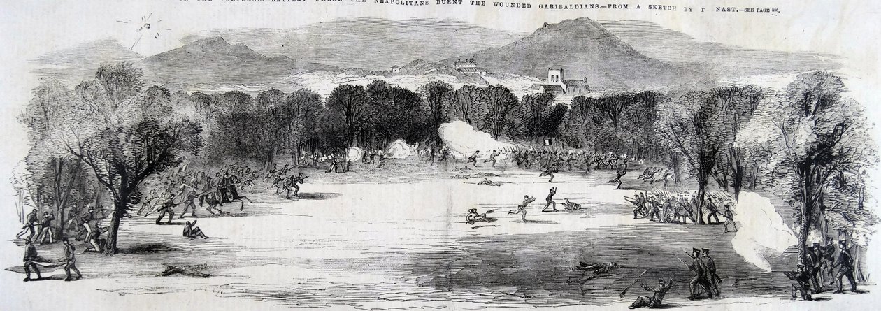 La Batalla del Volturno, 1860 de Thomas Nast