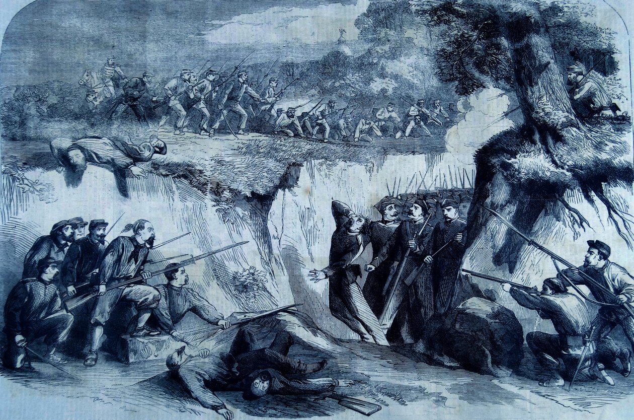 La Batalla en el Volturno, 1860 de Thomas Nast