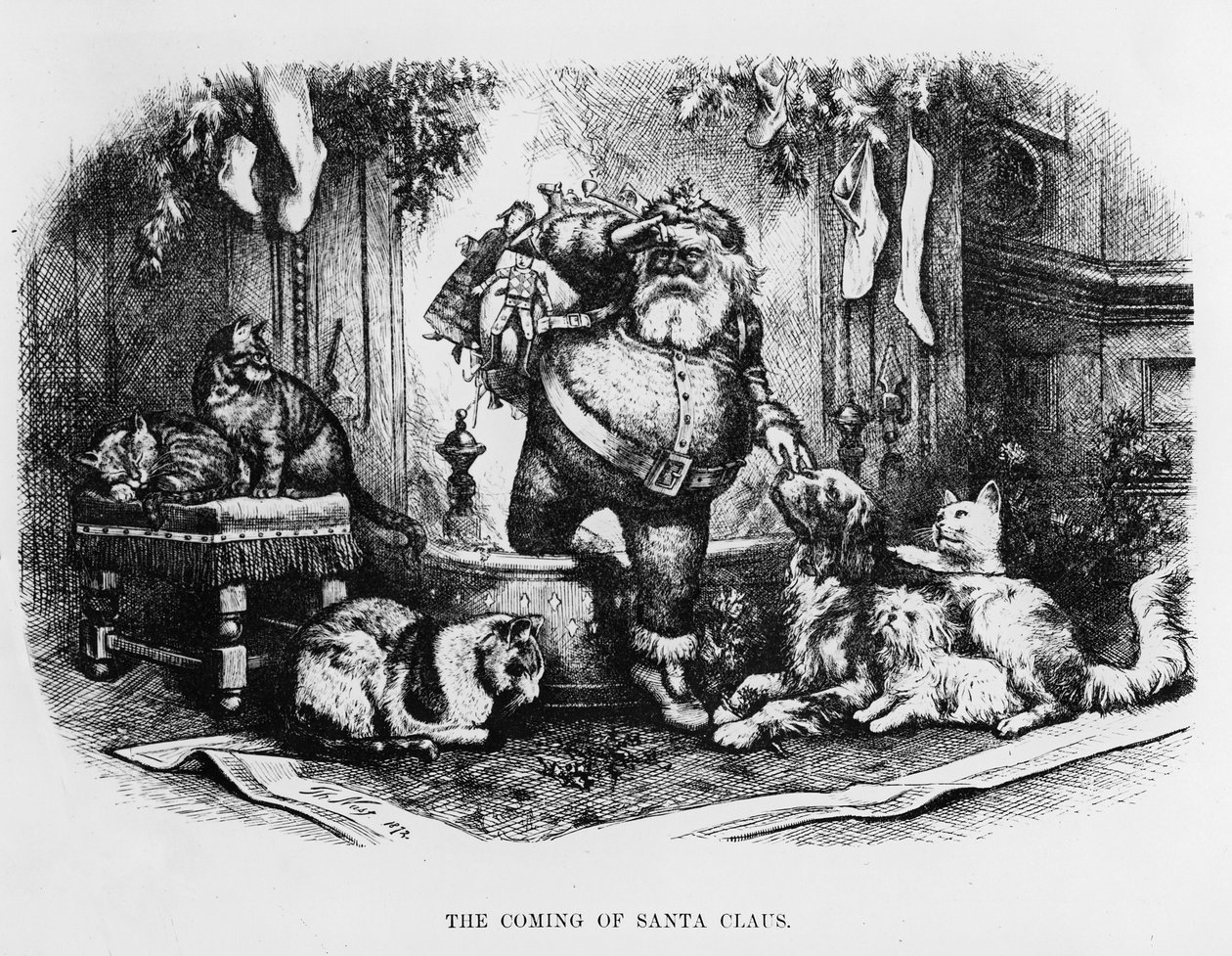 La llegada de Santa Claus de Thomas Nast
