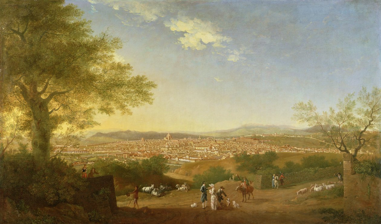 Vista panorámica de Florencia desde Bellosguardo, 1775 de Thomas Patch