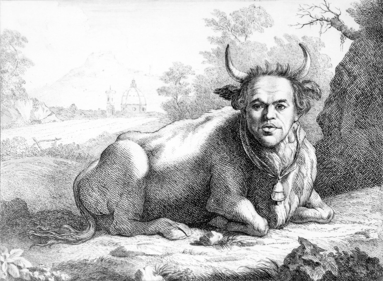Autorretrato caricatura de 25 Caricaturas, 1768-9 de Thomas Patch