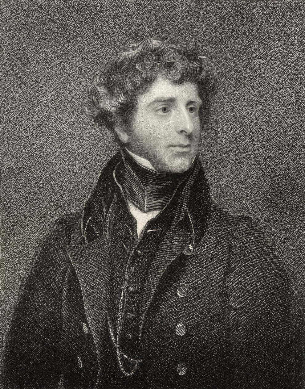 George James Agar-Ellis, 1er Barón Dover, grabado por E. Scriven (1775-1841), de 