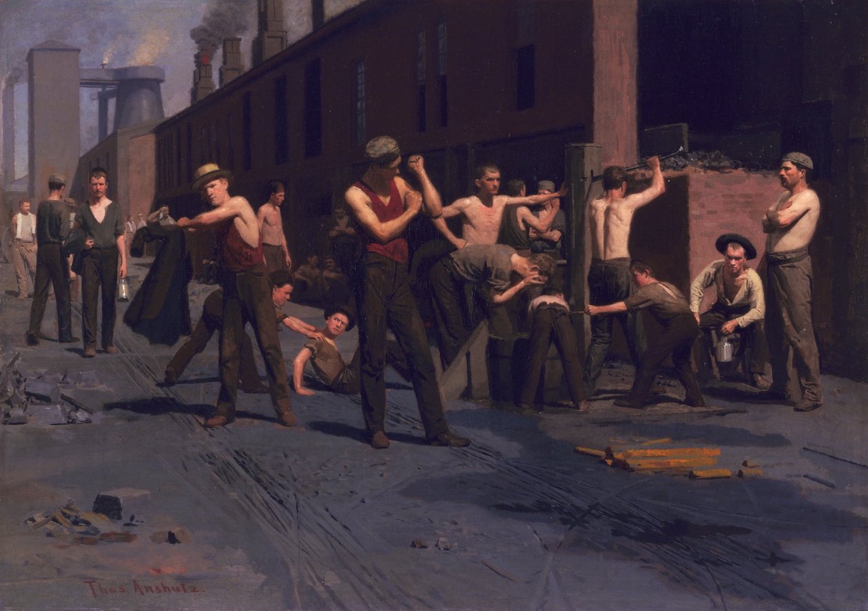 Los Trabajadores del Hierro al Mediodía de Thomas Pollock Anshutz