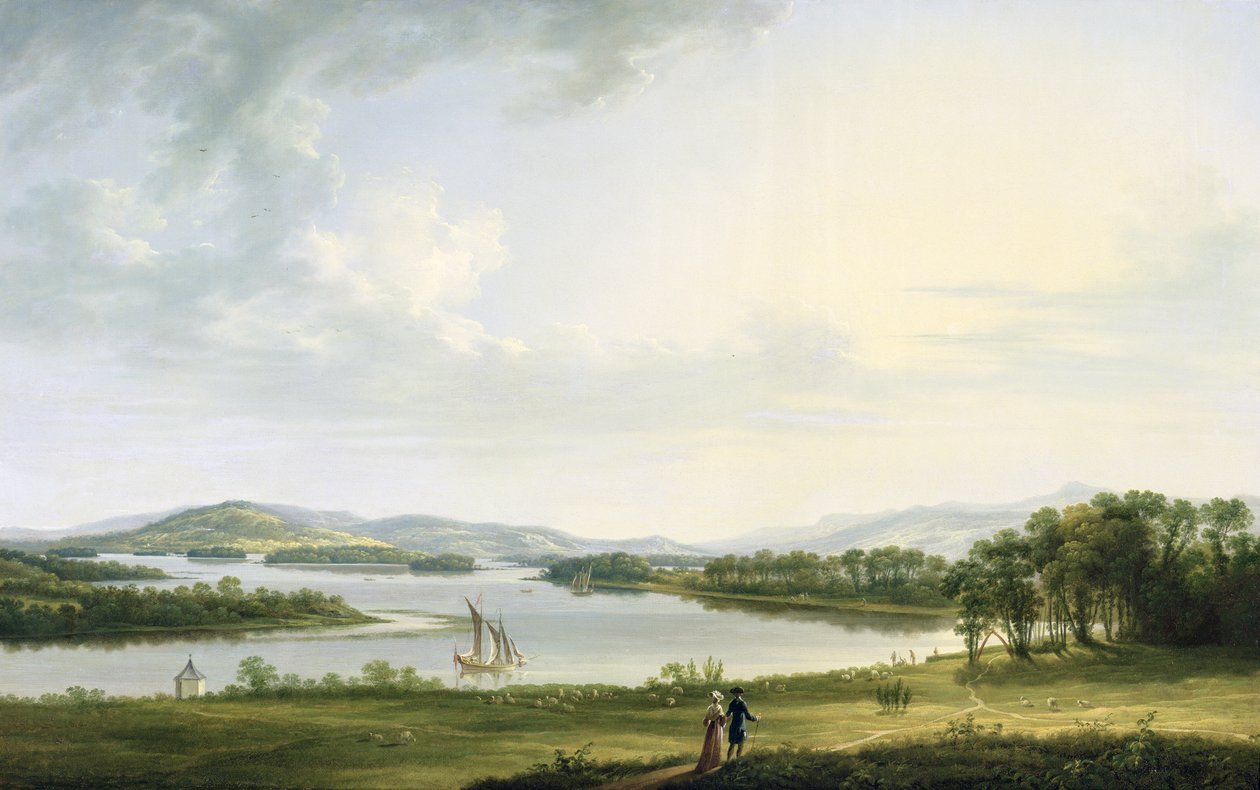 Una vista de Knock Ninney y parte de Lough Erne desde Bellisle, Condado de Fermanagh de Thomas Roberts