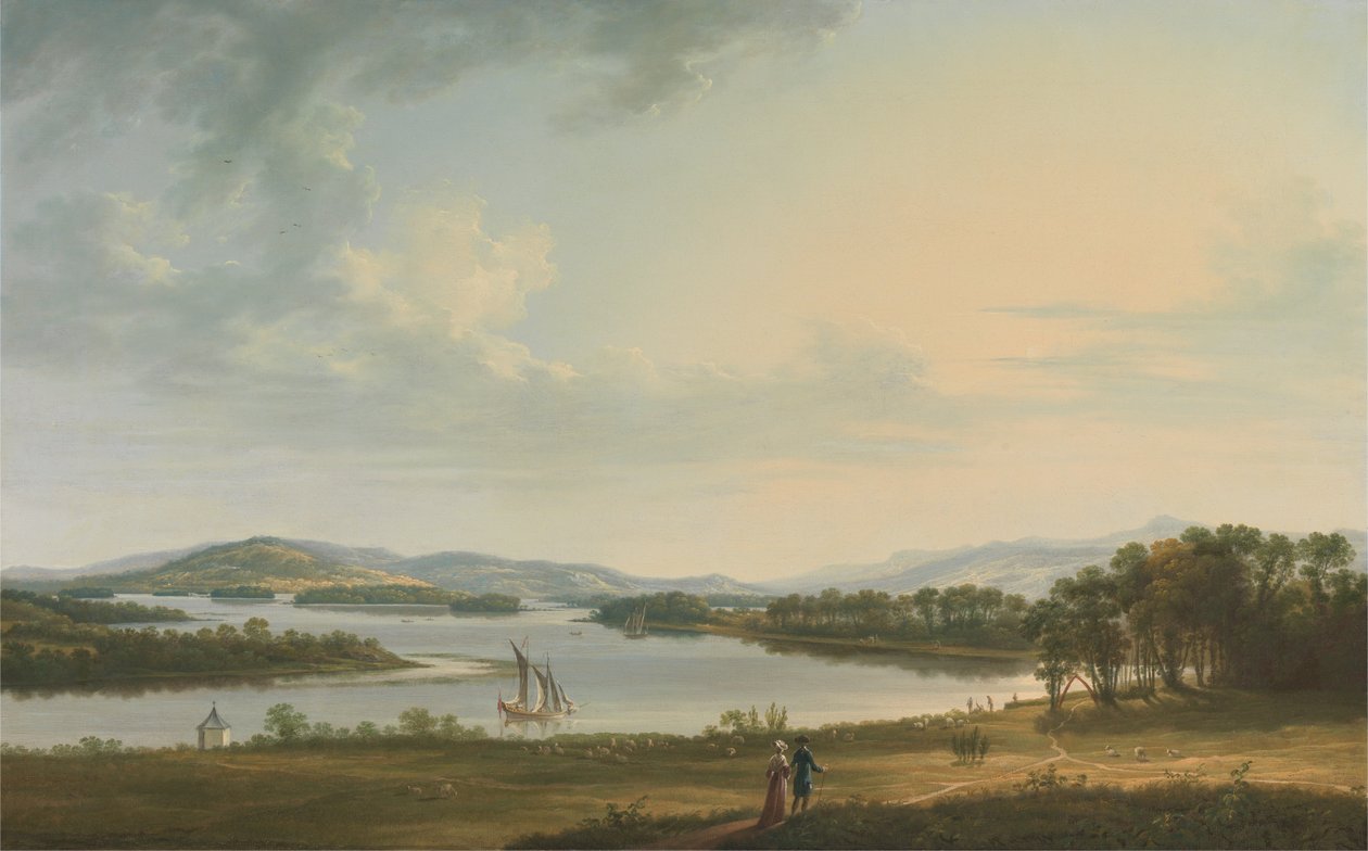 Knock Ninney y Lough Erne desde Bellisle, Condado de Fermanagh, Irlanda de Thomas Roberts