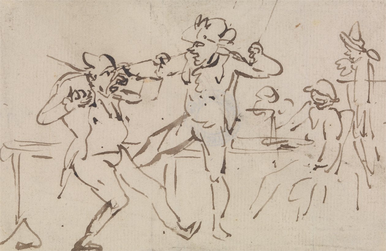 Un tramposo negro detectado escondiendo cartas (un estudio) de Thomas Rowlandson