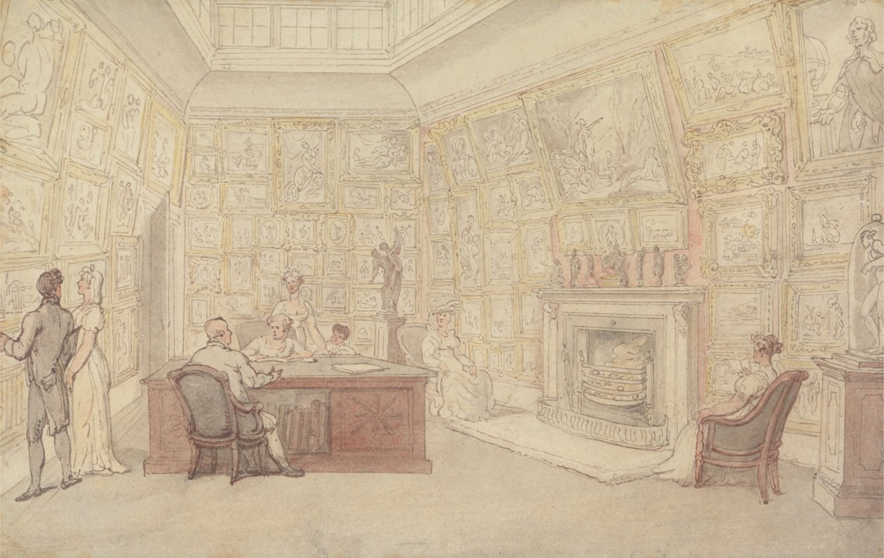 La galería de arte de un caballero de Thomas Rowlandson