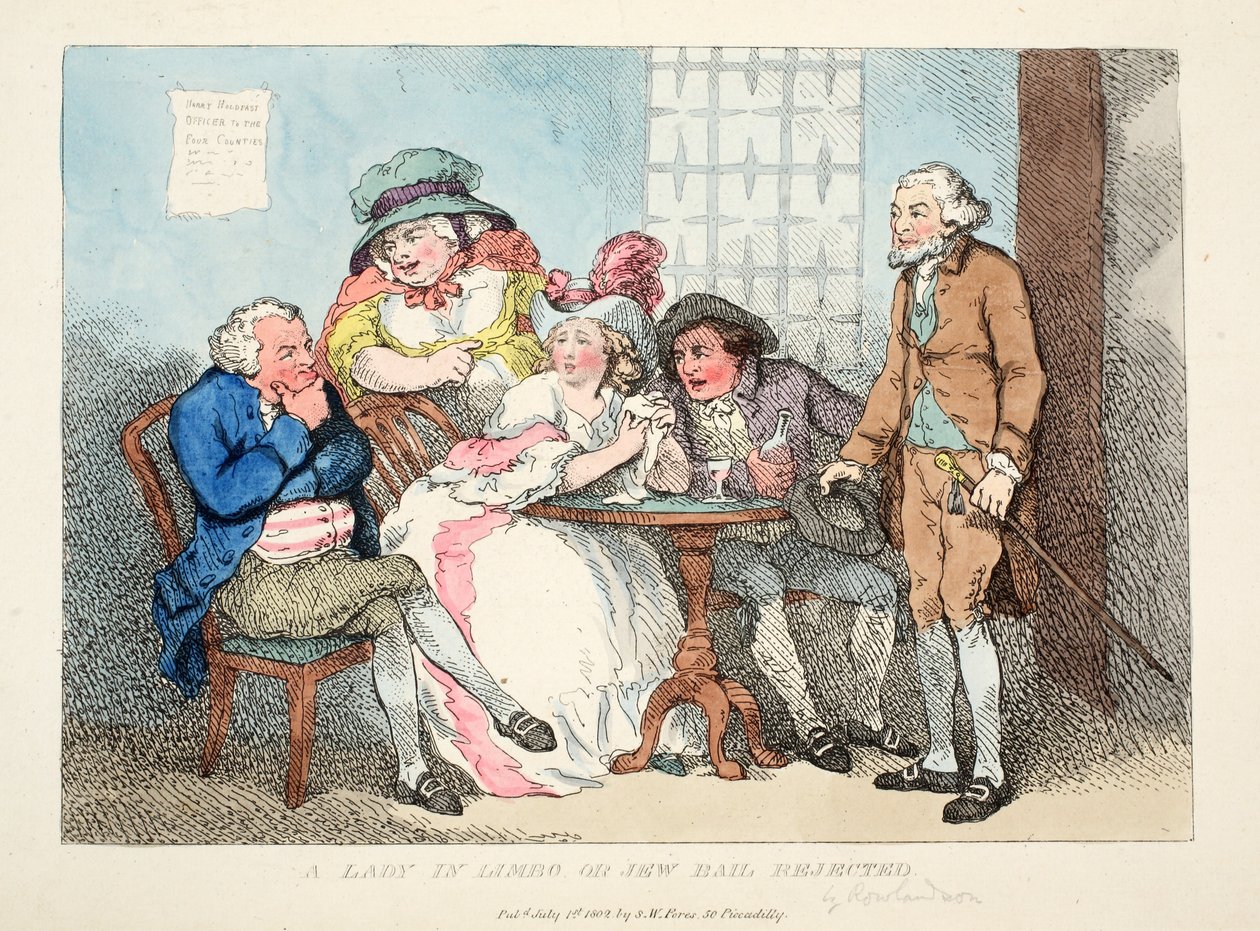 Una dama en el limbo o fianza judía rechazada, 1802 de Thomas Rowlandson