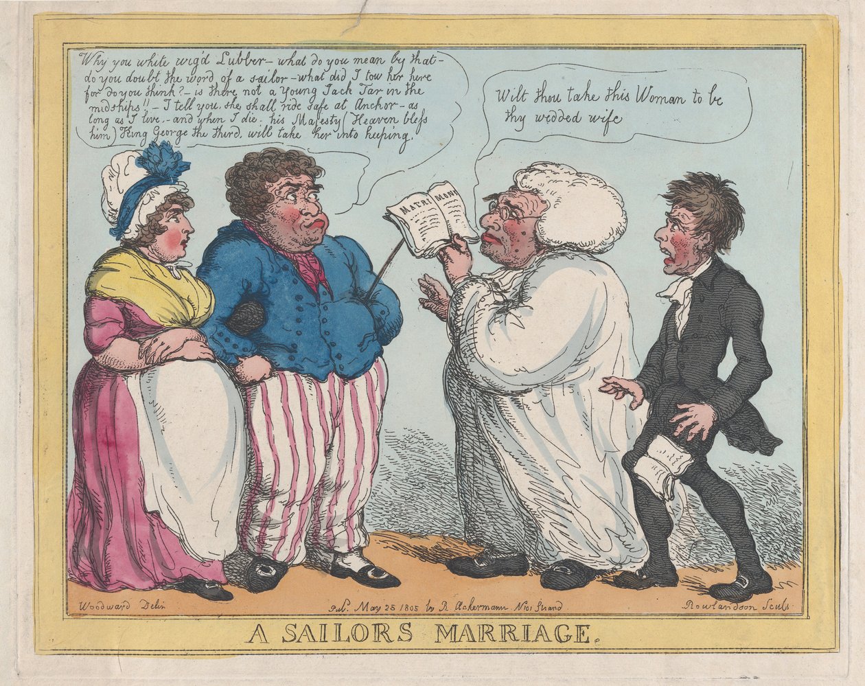 El matrimonio de un marinero, 1805 de Thomas Rowlandson