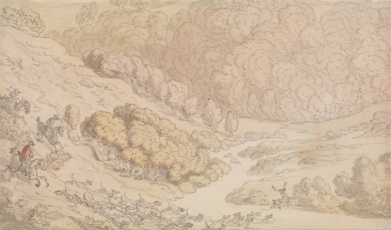 Caza de Ciervos en el Oeste del País de Thomas Rowlandson