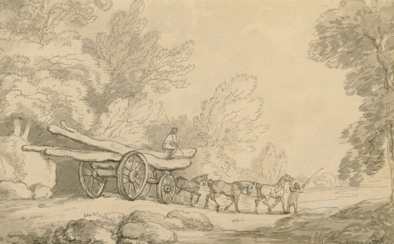 Un Carro de Madera, c.1790 de Thomas Rowlandson