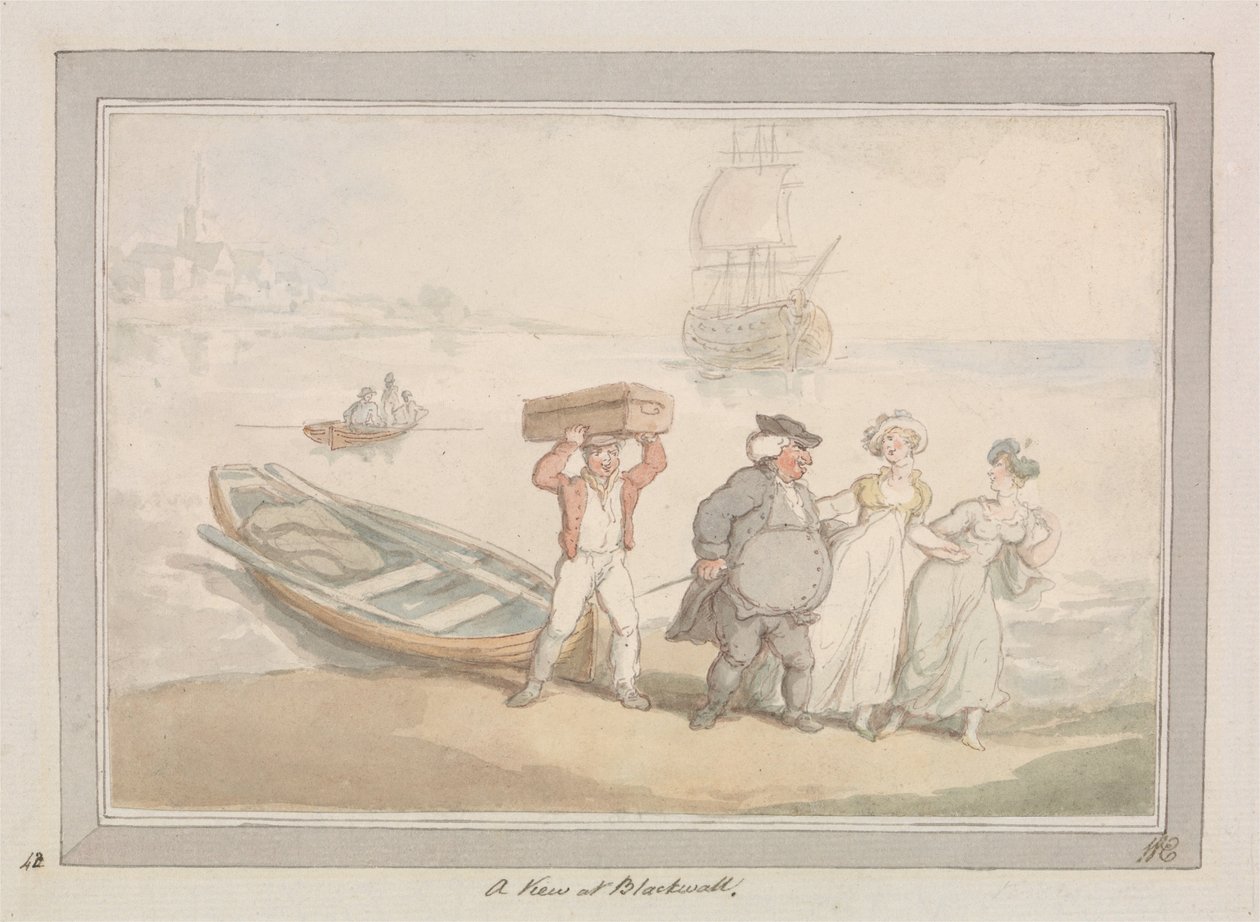 Una vista en Blackwall de Thomas Rowlandson