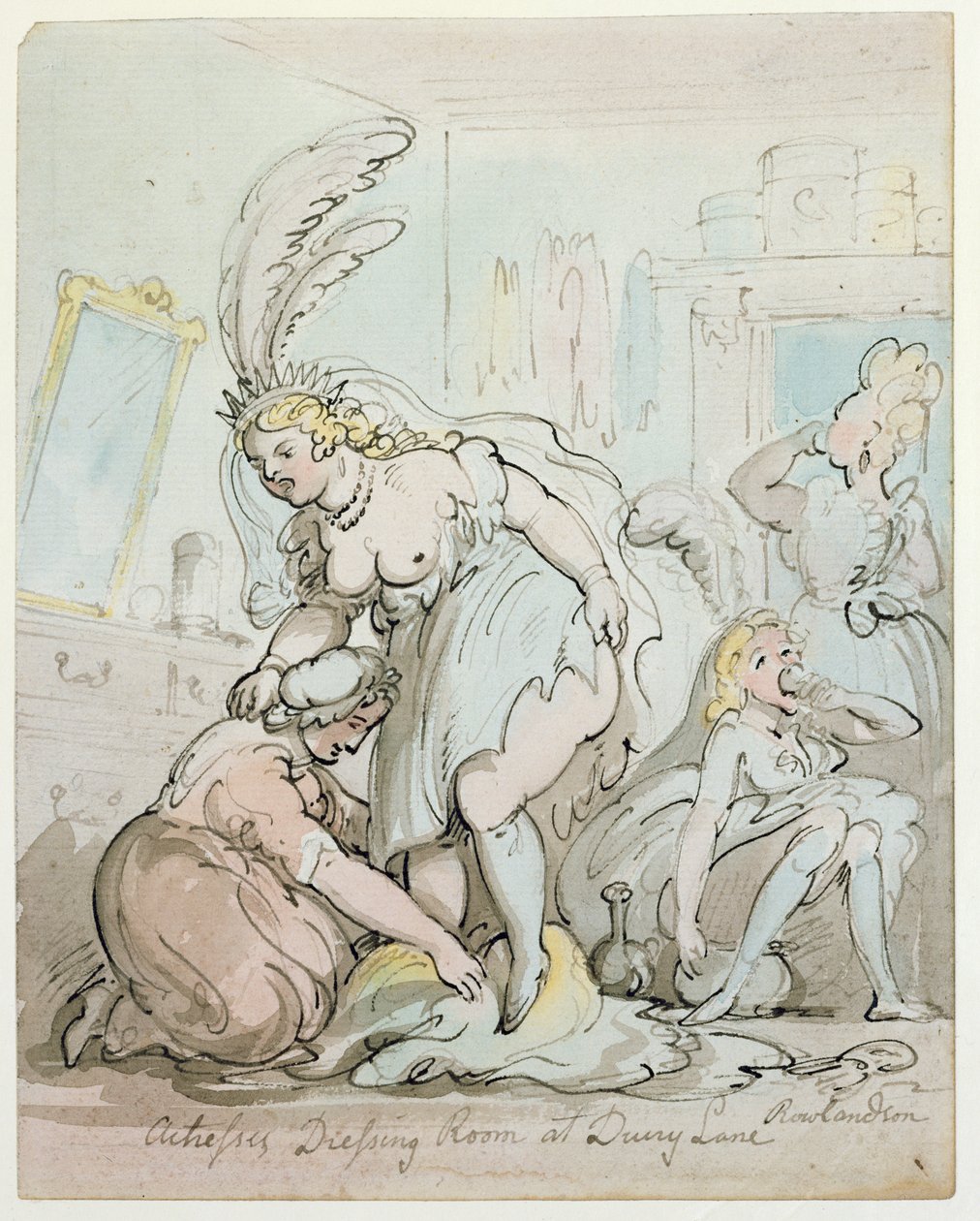 Camerino de Actrices en Drury Lane de Thomas Rowlandson