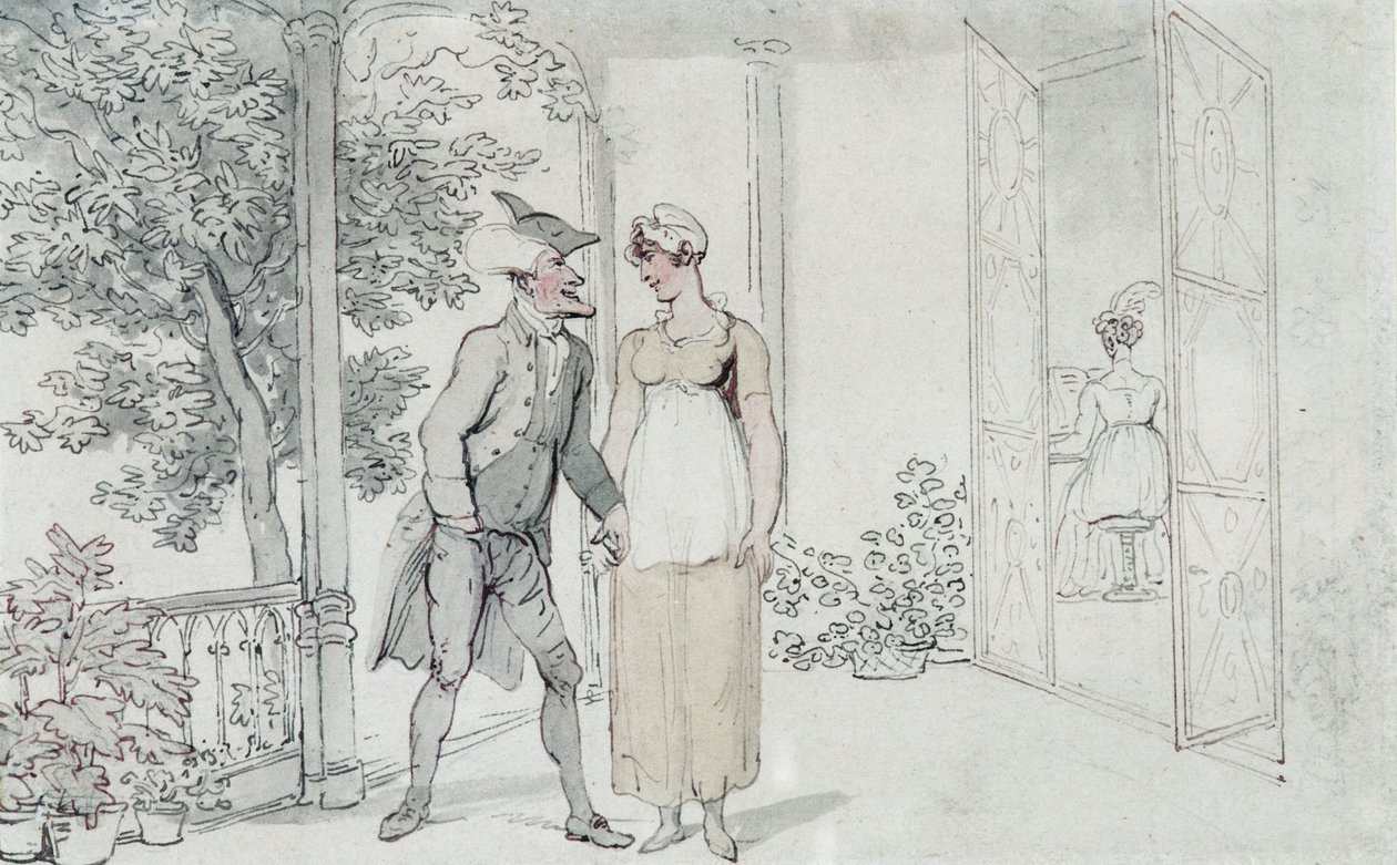 Atenciones amorosas, c.1800 de Thomas Rowlandson