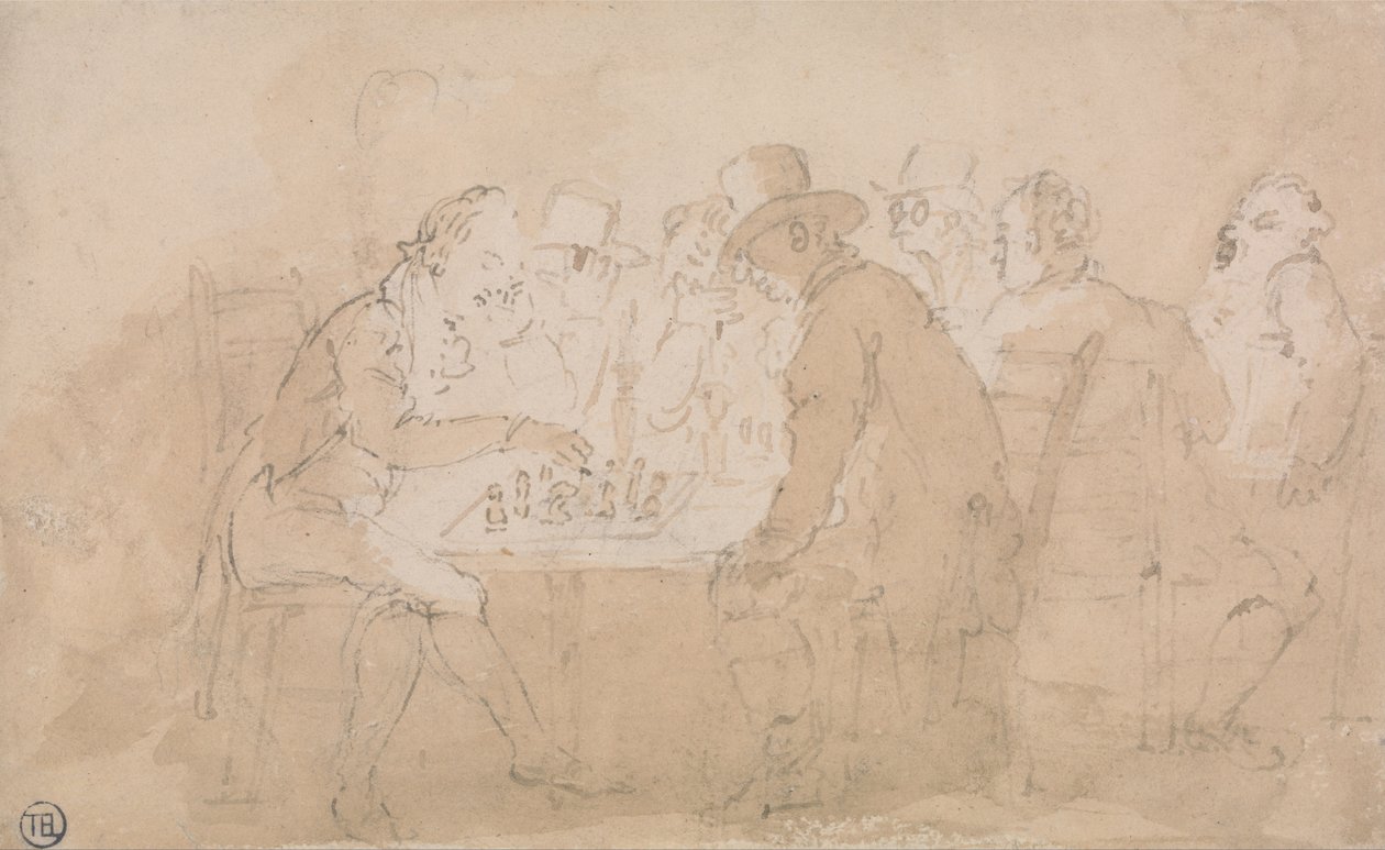 Jugadores de ajedrez de Thomas Rowlandson
