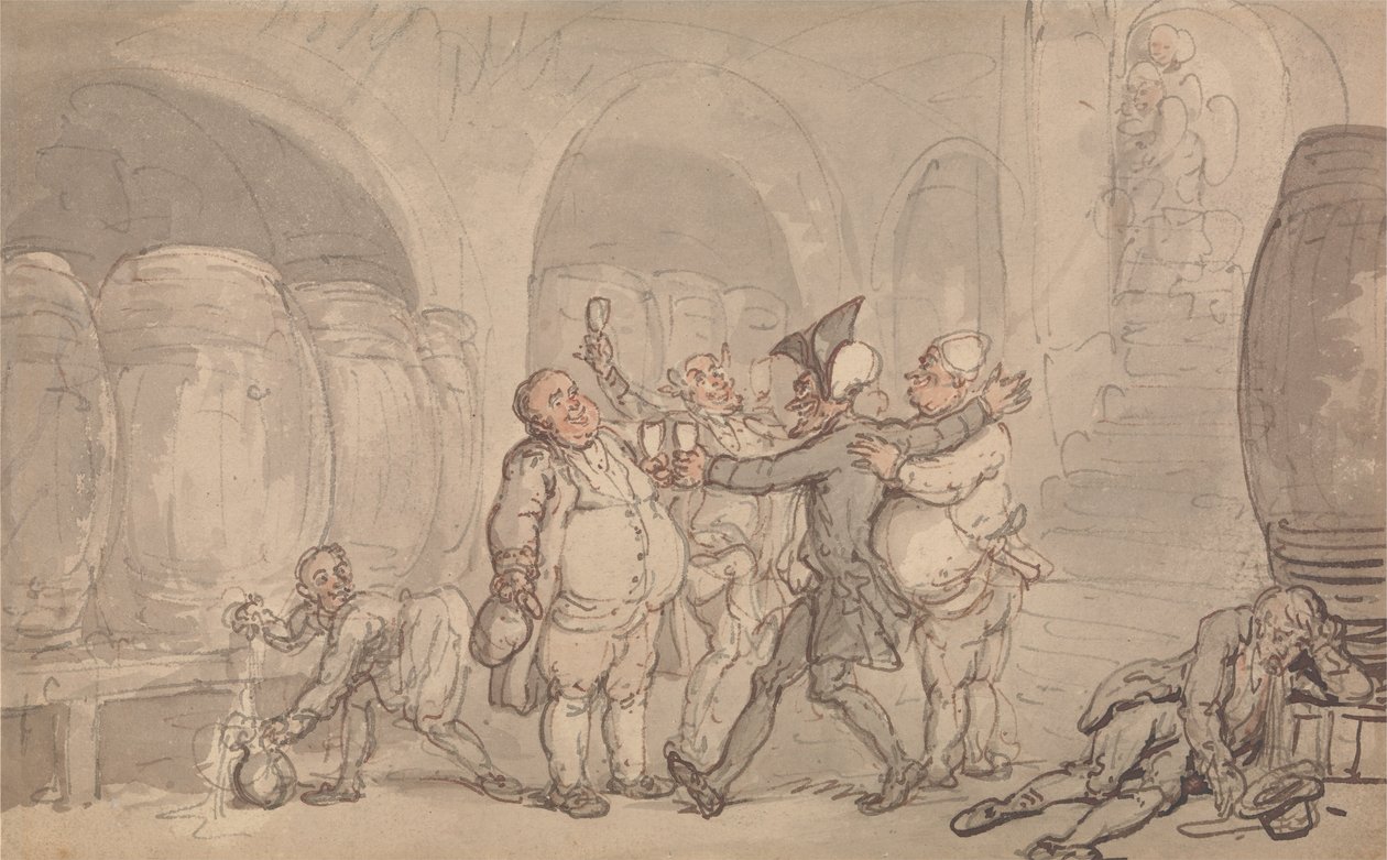 El Dr. Syntax liberado de la bodega de Thomas Rowlandson